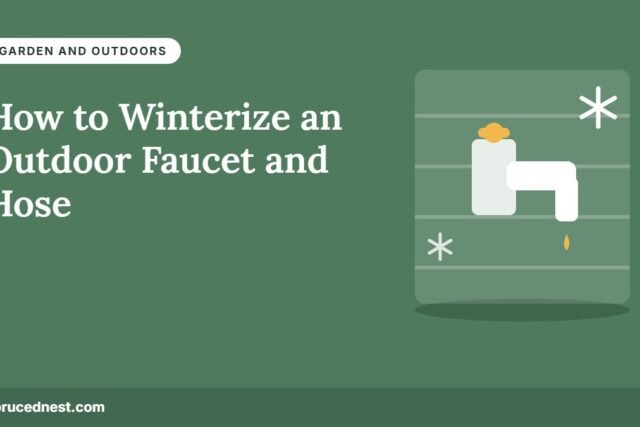 How to winterize an outdoor faucet with an insulated cover before the first freeze